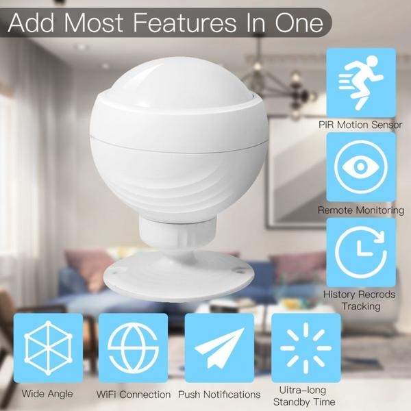 Imagem de WiFi Smart Motion Sensor PIR Sensor de Movimento Tuya onesize