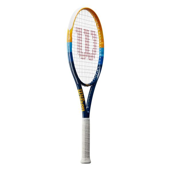 Imagem de Wilson Perfil Adulto Raquete de Tênis Recreativo - Grip Tamanho 3 - 4 3/8", Azul/Laranja