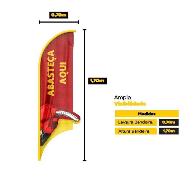 Wind Banner 3D Abasteça Aqui Dupla Face Somente Tecido - Prime Decor Festas Imagem de Wind Banner 3D Abasteça Aqui Dupla Face Somente Tecido