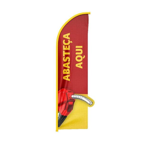 Wind Banner 3D Abasteça Aqui Dupla Face Somente Tecido - Prime Decor Festas Imagem de Wind Banner 3D Abasteça Aqui Dupla Face Somente Tecido