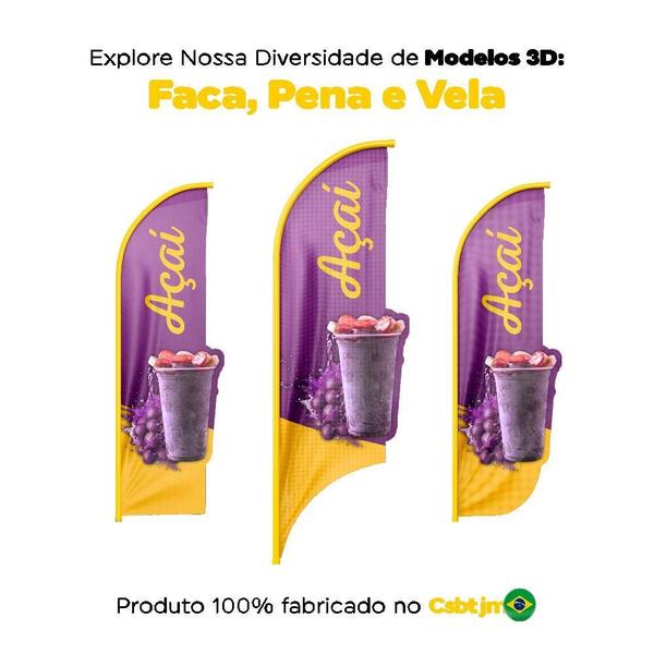 Imagem de Wind Banner 3D Açai Dupla Face Somente Tecido Tamanho