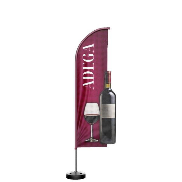 Imagem de Wind Banner 3D Adega Dupla Face Com Haste 220X70Cm