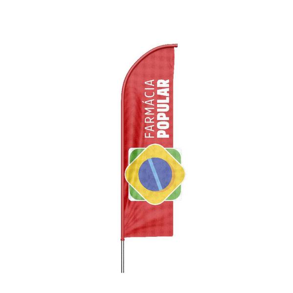 Wind Banner 3D Farmácia Dupla Face Com Haste 220X70Cm - Prime Decor Festas Imagem de Wind Banner 3D Farmácia Dupla Face Com Haste 220X70Cm
