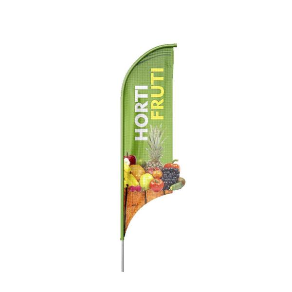 Imagem de Wind Banner 3D Horti Fruti Dupla Face Com Haste 220X70Cm