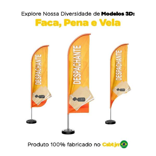 Imagem de Wind Banner 3D Kit Completo Despachante Dupla Face Modelos