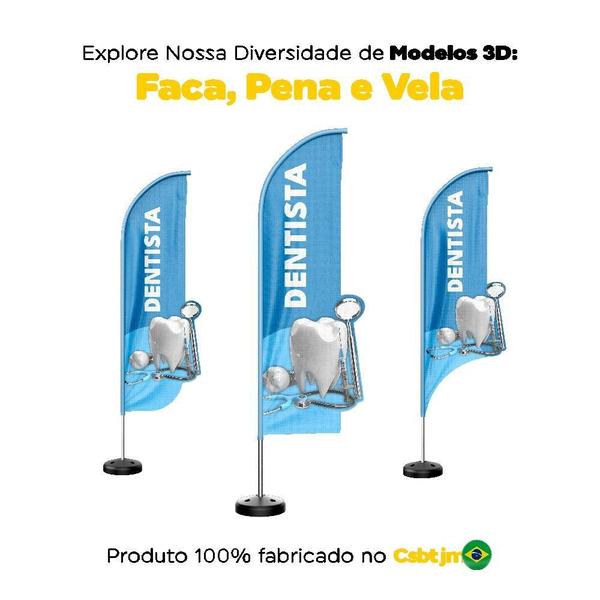 Imagem de Wind Banner 3D Kit Completo Faca Dupla Face Vários Temas