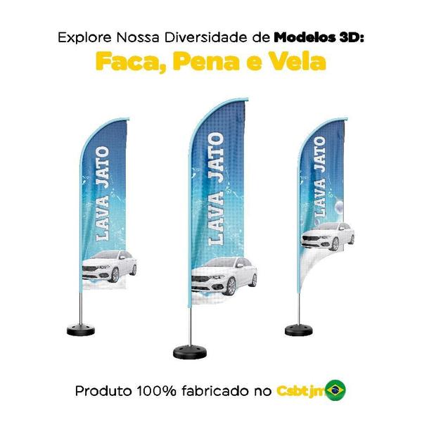 Imagem de Wind Banner 3D Kit Completo Lava Jato Dupla Face