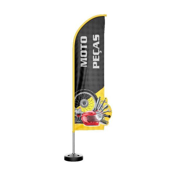 Imagem de Wind Banner 3D Kit Completo Moto Peças Dupla Face