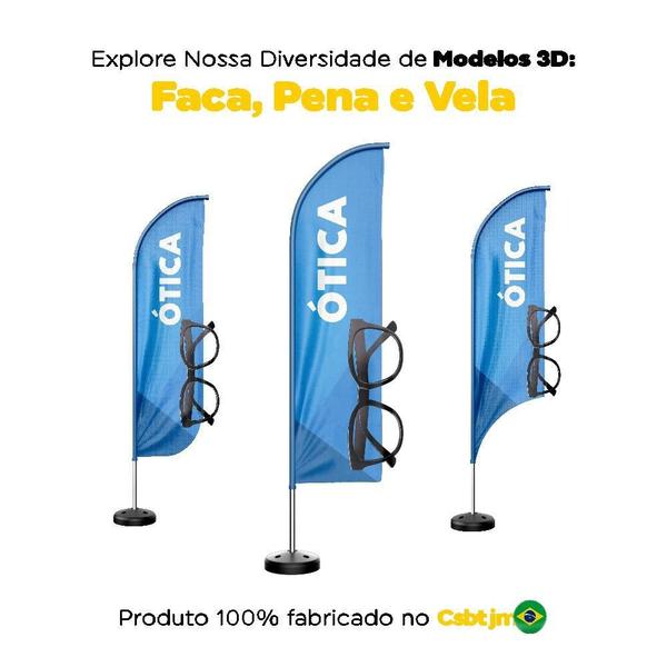 Wind Banner 3D Kit Completo Ótica Dupla Face - Prime Decor Festas Imagem de Wind Banner 3D Kit Completo Ótica Dupla Face