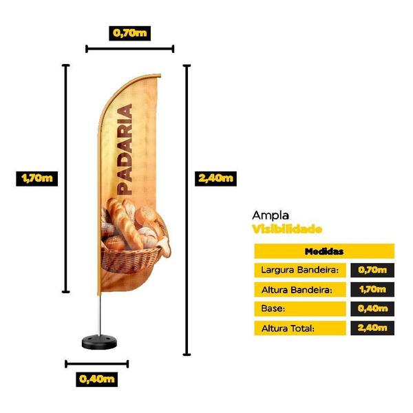 Wind Banner 3D Kit Completo Padaria Dupla Face - Prime Decor Festas Imagem de Wind Banner 3D Kit Completo Padaria Dupla Face