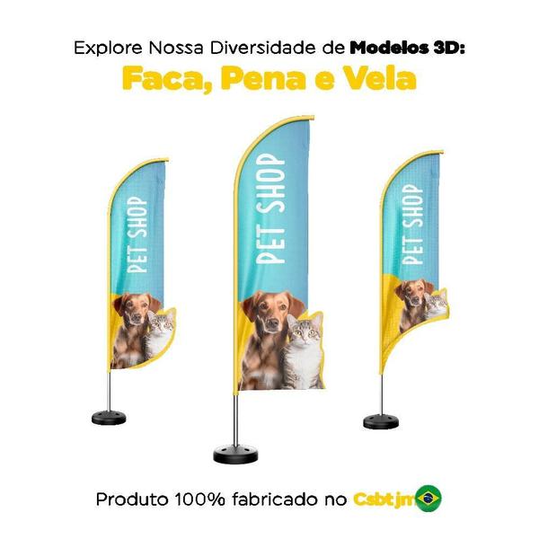 Imagem de Wind Banner 3D Kit Completo Pet Shop Dupla Face