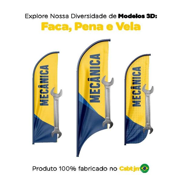 Imagem de Wind Banner 3D Mecânica Dupla Face Somente Tecido 170X70Cm