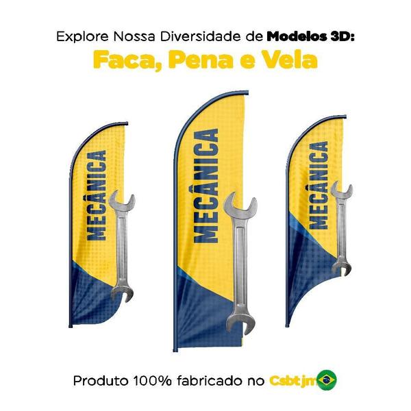 Imagem de Wind Banner 3D Mecânica Dupla Face Somente Tecido 170X70Cm