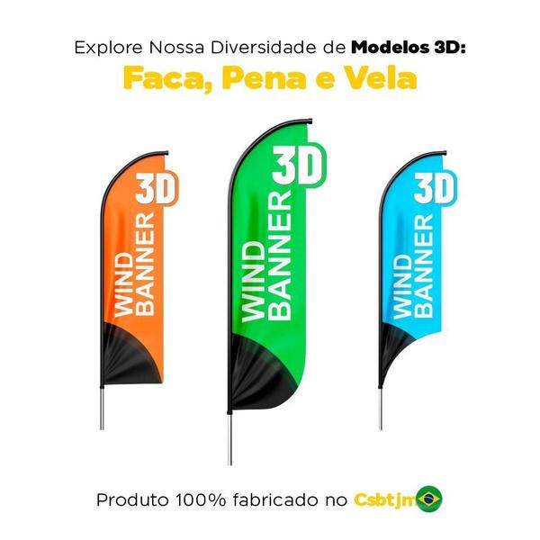 Imagem de Wind Banner 3D Moto Peças Dupla Face Com Haste 220X70Cm