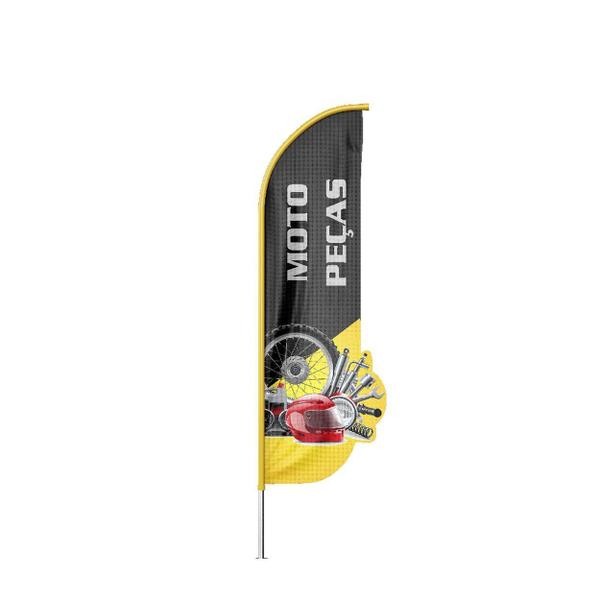 Imagem de Wind Banner 3D Moto Peças Dupla Face Com Haste 220X70Cm