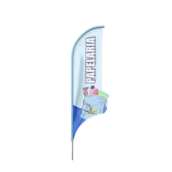 Imagem de Wind Banner 3D Papelaria Dupla Face Com Haste 220X70Cm