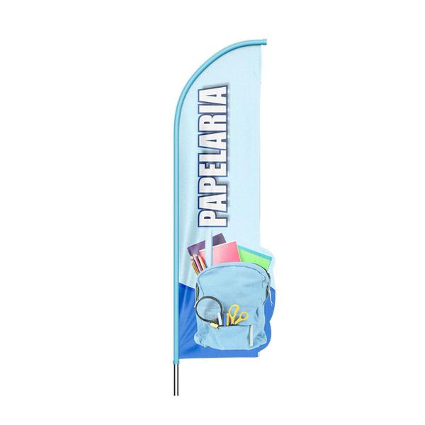 Wind Banner 3D Papelaria Dupla Face Com Haste 220X70Cm - Prime Decor Festas Imagem de Wind Banner 3D Papelaria Dupla Face Com Haste 220X70Cm