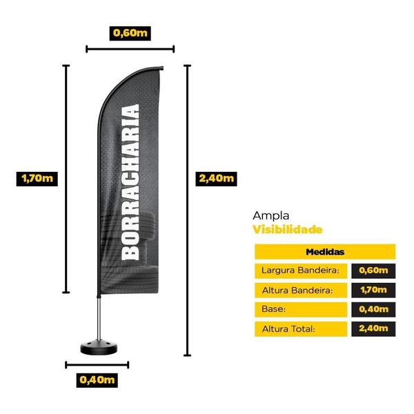 Imagem de Wind Banner Grande Kit Completo Dupla Face Vários Modelos