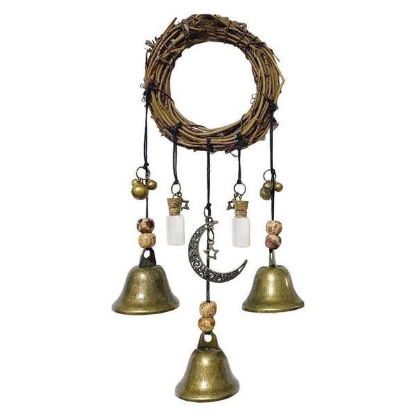 Imagem de Wind Chimes HomeSoGood Witch Bells Magical Wood 25x8cm