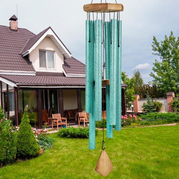 Imagem de Wind Chimes Suntimber 42 polegadas, grande, tom profundo, azul externo