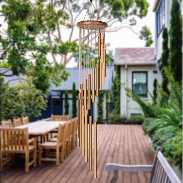 Imagem de Wind Chimes Wokex Metal com tubo dourado de liga de alumínio 18 esfregados