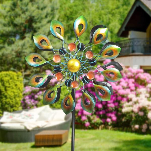 Imagem de Wind Spinners DIBIEECN Kinetic com estaca de jardim para quintal