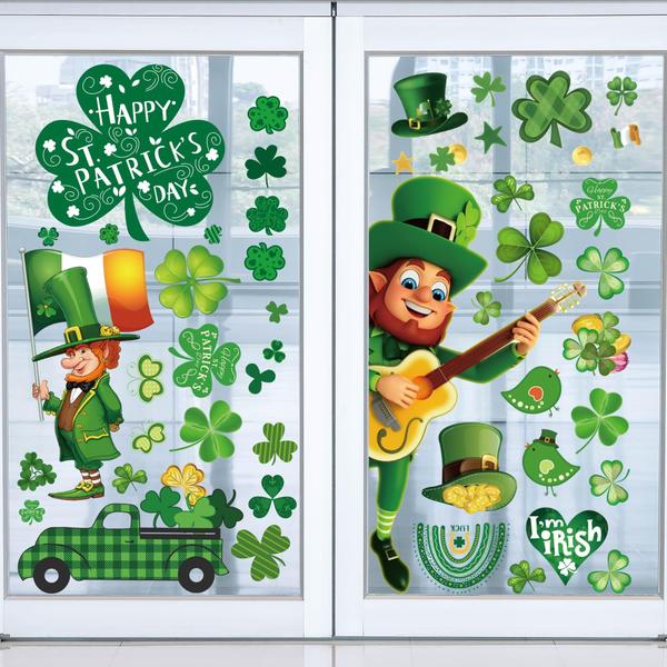 Imagem de Window Clings i-Beeboo, decorações para o Dia de São Patrício, x10 folhas