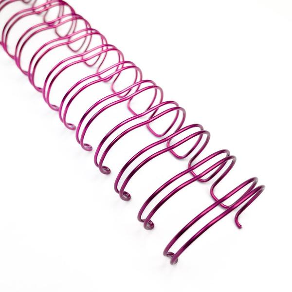 Imagem de Wire-o Espiral 7/8" Rosa Metálico 2:1 23 anéis - 2 unidades