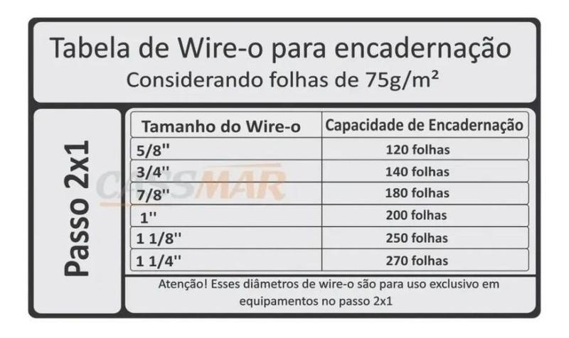 Imagem de Wire-o Para Encadernação 2x1 A4 Prata 1 Para 200 Fls 25un