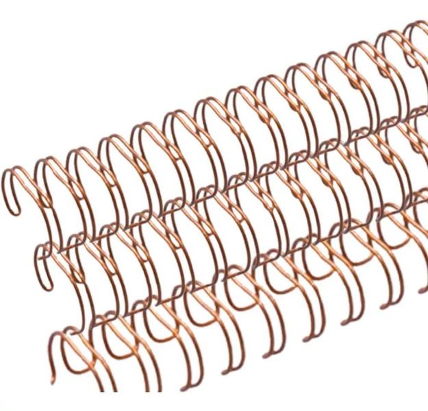 Imagem de Wire-o Para Encadernação A4 3/4 2x1 Bronze P/140 Fls c/50 uni Agendas Cadernos Planners