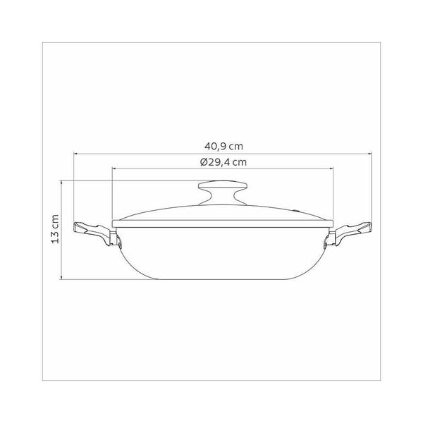 Imagem de Wok Antiaderente 28Cm Loreto Tramontina Grafite
