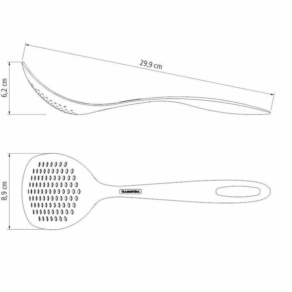 Imagem de Wok Antiaderente Loreto Grafite 3,6L Espumadeira Tramontina