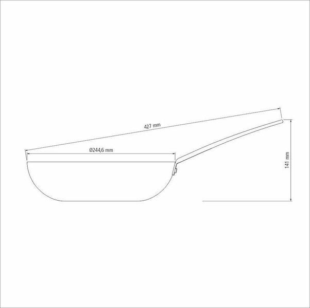 Imagem de Wok churrasco tramontina em alumínio anodizado com cabo de aço inox 24 cm 2.2 l