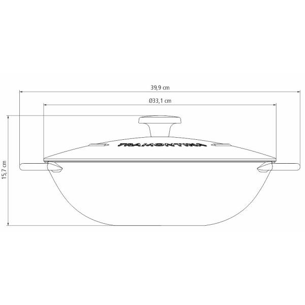 Imagem de Wok de Ferro Esmaltado Starflon Excellent 32cm 5L Trento - Tramontina 20806/032