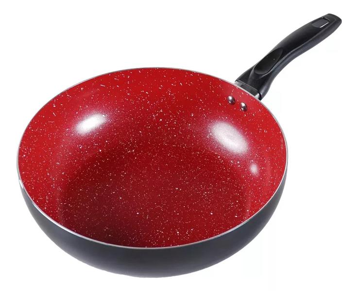 Wok Indução 28cm Antiaderente Revestimento Cerâmico - Bene Casa Imagem de Wok Indução 28cm Antiaderente Revestimento Cerâmico