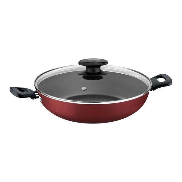 Wok Loreto 28Cm Vermelha Antiaderente - Tramontina Imagem de Wok Loreto 28Cm Vermelha Antiaderente