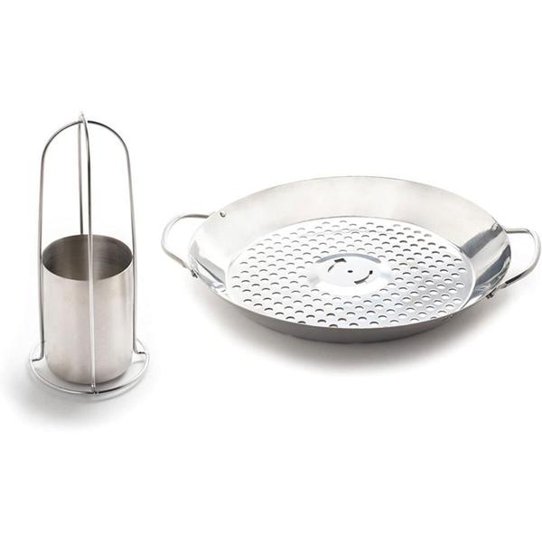 Imagem de Wok Para Assados Panela 2 Em 1 Carne Legumes Inox Outset