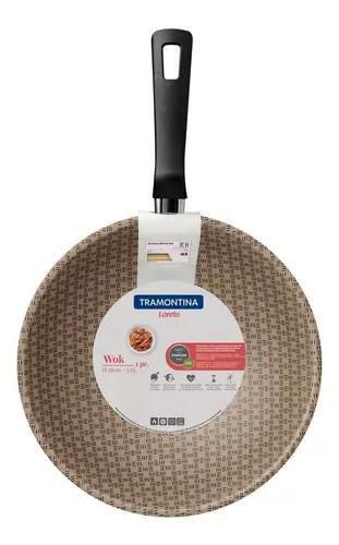 Wok Tramontina Loreto 28cm 3,6l Em Alumínio Com Revestimento Antiaderente Vermelho Imagem de Wok Tramontina Loreto 28cm 3,6l Em Alumínio Com Revestimento Antiaderente Vermelho