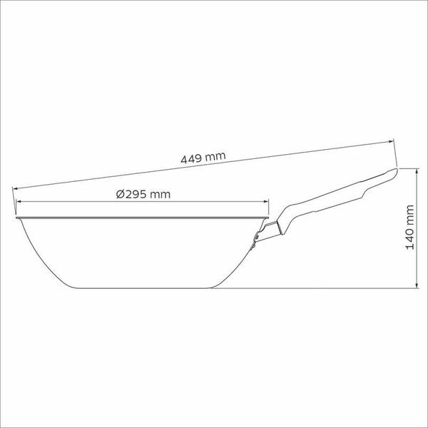 Imagem de Wok tramontina loreto em alumínio com revestimento interno e externo em antiaderente starflon max vermelho 28 cm 3,6 l