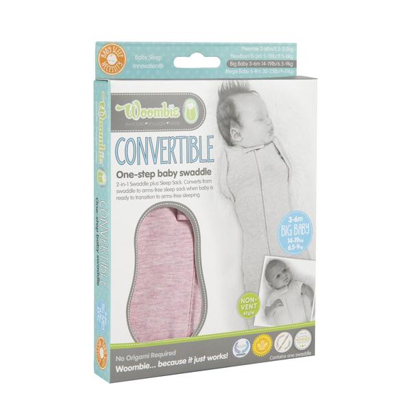 Imagem de Woombie Convertible Baby Swaddling Cobertor I Swaddle converte em cobertor vestível sem braços para bebês até 6 meses, Posey rosa 14-19 lbs