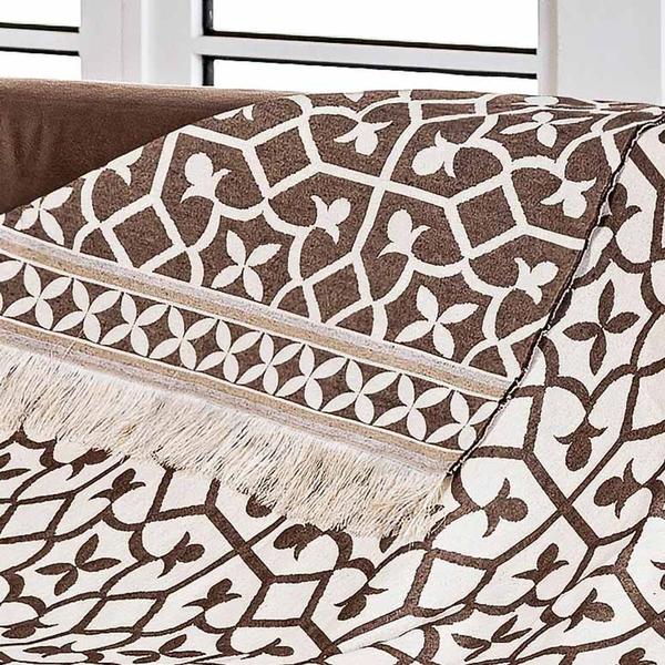 Imagem de Xale Decorativo para Sofá Ornare Jacquard Dupla Face 1,46m x 1,46m 1 Peça