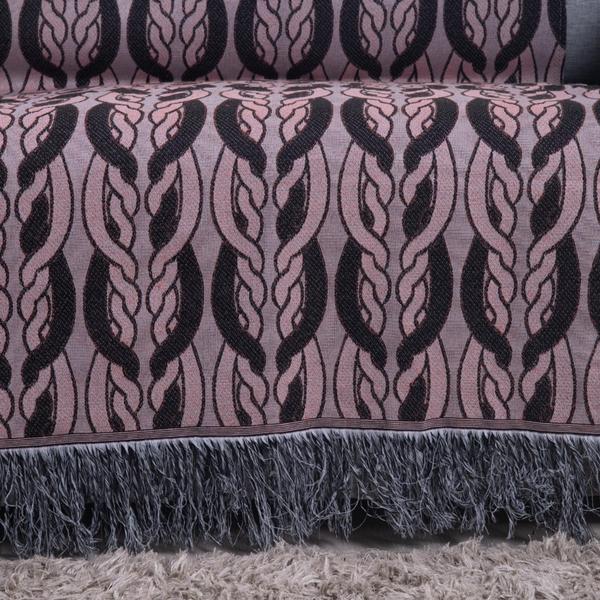 Imagem de Xale Para Sofá Com Franja Luxor 1 Peça 2,10m x 1,35m 60% Algodão / 40% Poliéster Tecido Jacquard