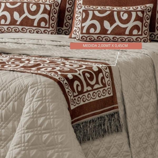 Imagem de Xale Peseira Decorativo Com Franja Turin Jacquard Estampado 180 Fios