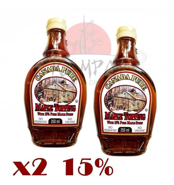 Imagem de Xarope de Bordo Maple Syrup Concent. 15% 250ml (Kit com 2)