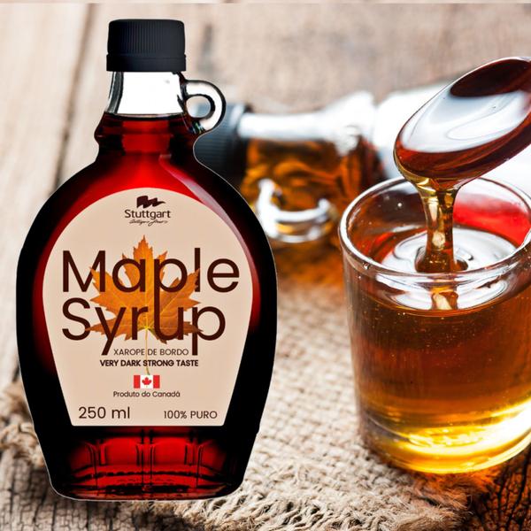 Xarope de Maple Canadense Escuro STUTTGART 250ml Imagem de Xarope de Maple Canadense Escuro STUTTGART 250ml