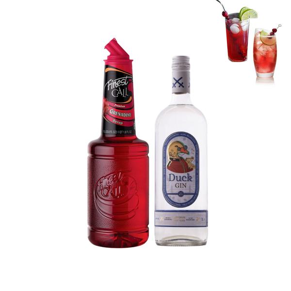 Imagem de Xarope Grenadine 1L Finest Call + Duck Gin London Dry 1L