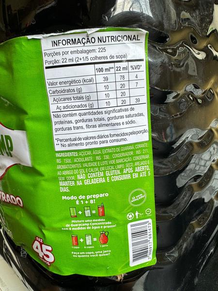 Xarope Guaraná natural Concentrado Guaracamp adoçado 5 L Imagem de Xarope Guaraná natural Concentrado Guaracamp adoçado 5 L