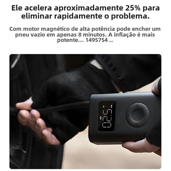 Imagem de Xiaomi Mini Bomba De Ar Portátil 2 Tipo-c Inflador De Compressor De Ar Elétrico Para Carro