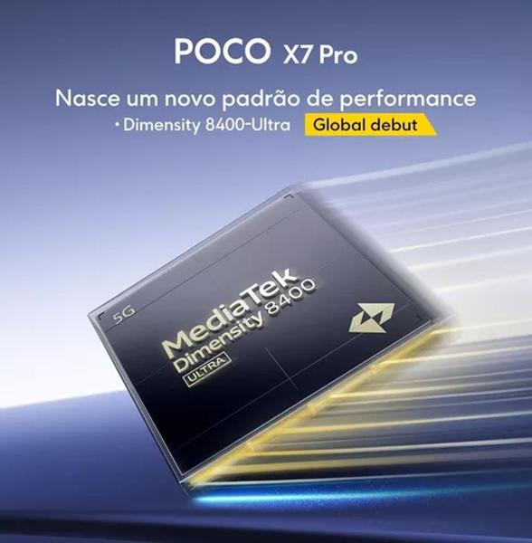 Imagem de Xiaomi POCO X7 Pro NFC Dual SIM 256GB / 12GB RAM de 6.67" 50 + 8MP / 20MP - Amarelo (Global)