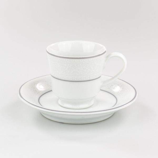 Imagem de Xícara Café Com Pires 60 ml Porcelana Schmidt - Dec. Martha